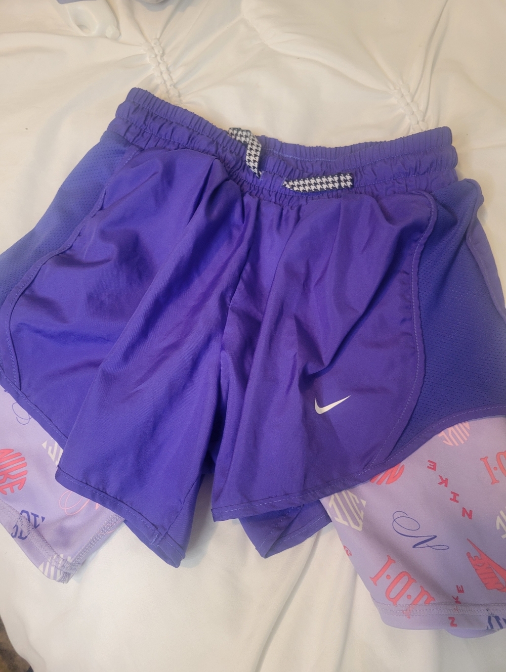 Nike Purple Dual-Layer Athletic Shorts